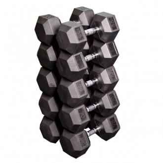 Набор гексагональных гантелей: 5 пар от 24,75 кг до 33,75 кг с шагом 2,25 кг SDRS650