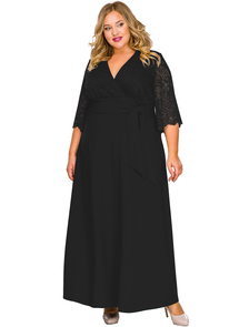 Женская одежда - Вечернее, нарядное платье БОЛЬШОГО размера арт. 238105 (Цвет черный) Размеры 50-76