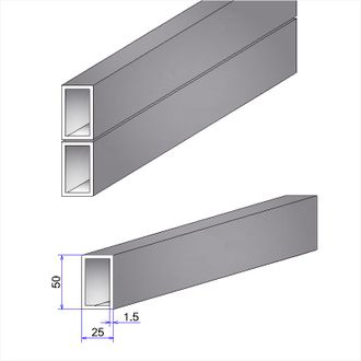 Труба профильная прямоугольная 50х25*1,5
