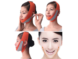Компрессионная маска- бандаж для коррекции овала лица и второго подбородка.