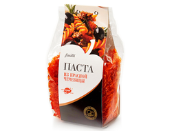 Паста Fusilli из красной чечевицы, без гютена, 300 г Образ Жизни