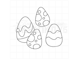 Штамп для творчества  Пасхальные яйца, украшенные