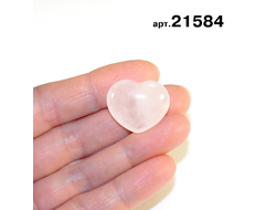 Розовый кварц натуральный (сердце) арт.21584: 6,5г - 19*23*11мм