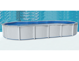Морозоустойчивый бассейн PoolMagic овальный White размер 7.3x3.6x1.3 м (бассейн,тент,  лестница, чашковый пакет, подложка, скиммер, фортсунка, шланг)