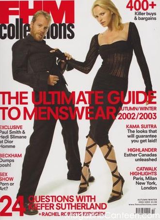 FHM Collection Magazine Issue 9 Autumn-Winter 2003 Kiefer Sutherland, Rachel Roberts Cover