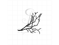 штамп для скрапбукинга ветка дерева без листьев  большая