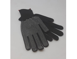 Перчатки трикотажные с точечным полимерным покрытием, черные