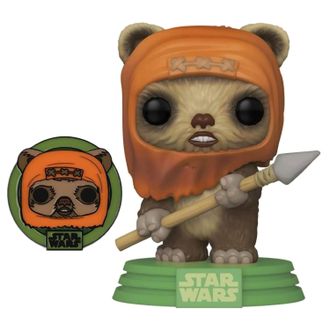 Фигурка Funko POP! Bobble Star Wars ATG Wicket W. Warrick (Endor) with Pin (Exc)