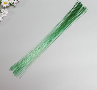 Проволока для изготовления цветов &quot;Тёмно-зелёная хром&quot; длина 40 см сечение 0,7 мм, 10 шт