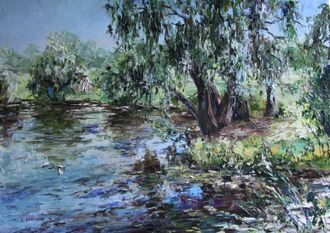 Пейзаж Декоративный пруд в Измайловском парке Круглова Светлана