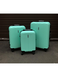 Пластиковый чемодан Баолис мятный размер L