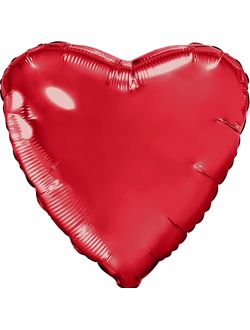 Шар Сердце, Красное, 45 см (фшц)