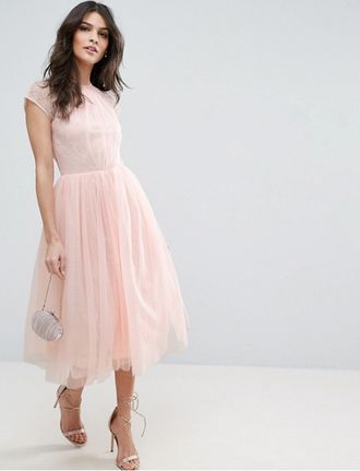 Светло-розовое коктейльное платье с пышной юбкой прокат уфа