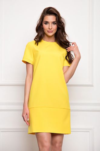 Платье прямое желтого цвета (П-34-1)