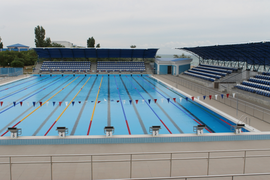 50 метровый спортивный бассейн. Отделка чаши пленкой ПВХ