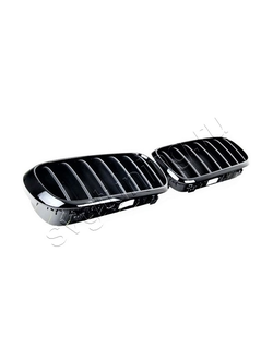 Решётки радиатора М Perfomance Style для BMW X6 F16, чёрные глянцевые, 2 шт
