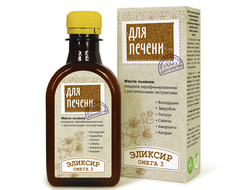 "Для Печени" масло льняное пищевое нерафинированное с растительными экстрактами ЭЛЕКСИР 200 мл