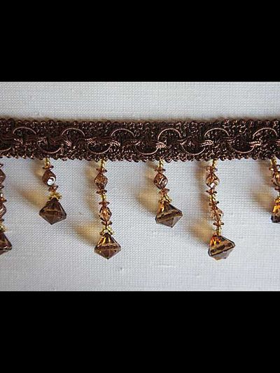 Арт. 535515. Декоративная тесьма со стеклярусом для штор оптом