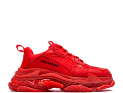 BALENCIAGA TRIPLE-S (БАЛЕНСИАГА) CLEAR SOLE красные