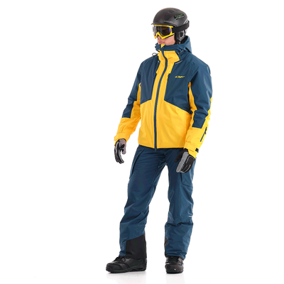 Куртка горнолыжная мужская Dragonfly Gravity Premium MAN Yellow - Dark Ocean