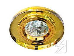 Светильник JCDR G5.3 стекло 8060 круглый золото