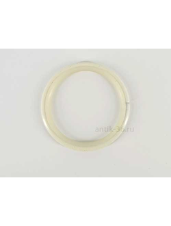 Кольцо круглое, с пластиком, 25 мм. Белый матовый