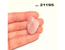 Розовый кварц натуральный (галтовка) арт.21195: 16,8г - 31*21*16мм