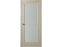 Межкомнатная дверь "НОВА-2" серена керамик (остекленная) С ВРЕЗКОЙ ПОД ЗАЩЕЛКУ 96