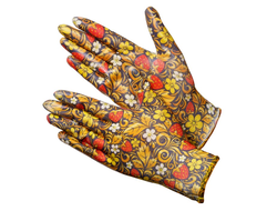 Садовые перчатки Berry NN с расцветкой «Хохлома»
