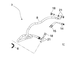 Тормозной шланг оригинал BRP 507032398 для BRP LYNX/Ski-Doo (Brake Hose)