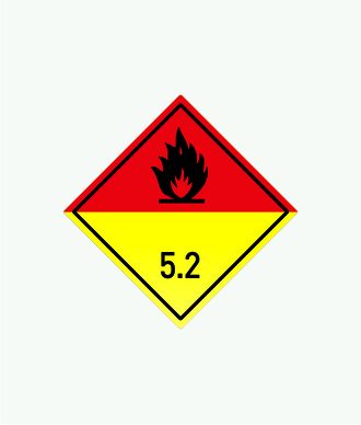Знак опасности «5 класс. Подкласс 5.2. Органические пероксиды» для маркировки опасных грузов