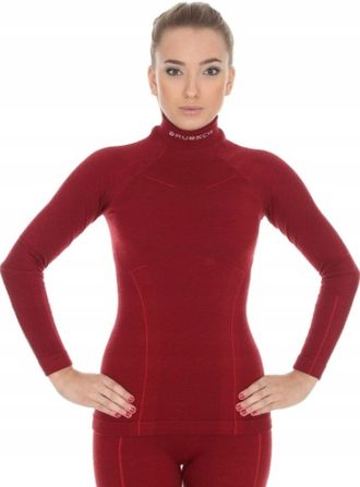 Футболка женская с длинным рукавом Brubeck Wool Merino бордо