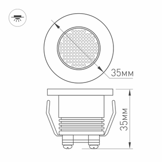 Светильник Arlight LTM-R35WH 1W