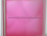 Стеклоблок Vitrablok (Чехия) &quot;Волна&quot;, окрашенный внутри, Розовый матовый