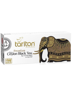 Чай Tarlton чёрный классический "Золотой Цейлон", 25 х 2 гр., карт./пач.