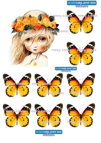 Девочка с бабочками