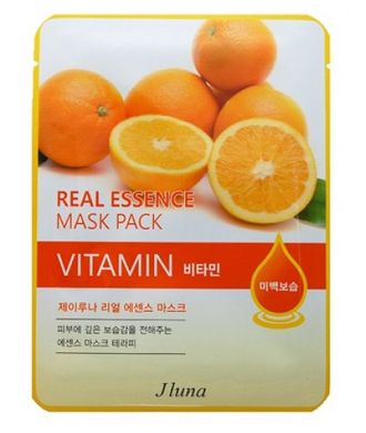 JUNO Маска тканевая для лица с Витаминами Real Essence Mask Pack Vitamin, 20 гр. 850603