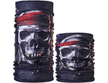 Шарф-маска Череп пирата.Может использоваться в качестве маски на пол лица, повязки на голову, резинки для волос, шарфа, повязки на руку, банданы. Не затрудняет дыхание