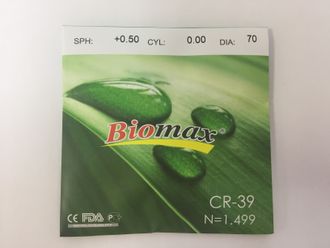 Линзы CR-39 Biomax  0.00 /+/-4.00 (70 mm)