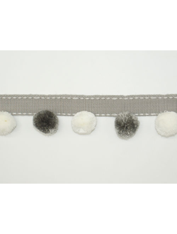 Тесьма с помпонами - много цветов, разноцветная