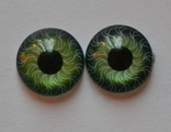 Глаза хрустальные клеевые пластиковые,, 8 мм, зеленые, арт. ГХ06