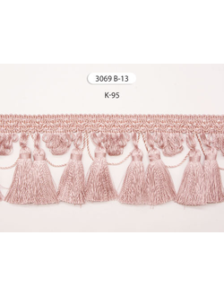 Арт. 3069  B-13 . Декоративная тесьма с кистями и шнуром