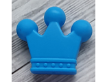 Корона бусина - голубой