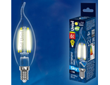 Светодиодная лампа Свеча на ветру LED-CW35-6W/WW/E14 Прозрачная/Матовая