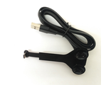 Кабель micro USB (USB A штекер - micro B штекер) 1м с креплением на двойной присоске, черный