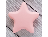 Звезда гладкая 37*36*8мм - розовый кварц