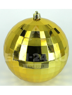 Шар граненый 20 см золотой для украшения высотных елок