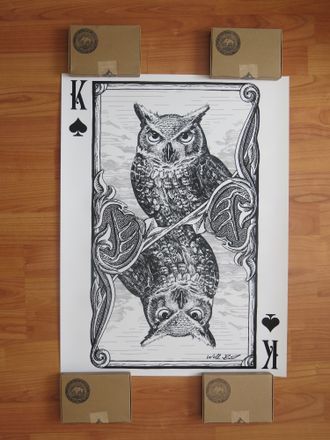 Постер Король Пик Owl колоды Frontier Predator Edition
