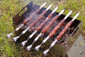 Шампур  для начинающих любителей люля-кебаба и для крупных кусков мяса (Ш16) 2х16х400 (Цена за штуку)