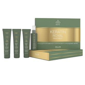 OLLIN Keratine Royal Treatment Набор (шампунь+бальзам+сыворотка+блеск)